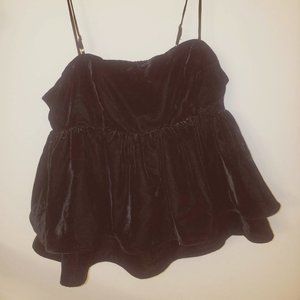 Black Velvet Top - Urban Outfitters -New